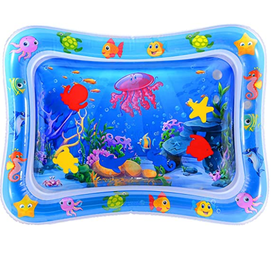 Надувной детский водный игровой коврик Tummy Time, игрушка или эксклюзивный красочный двухсторонний плавающий, идеальный подарок для центра активности