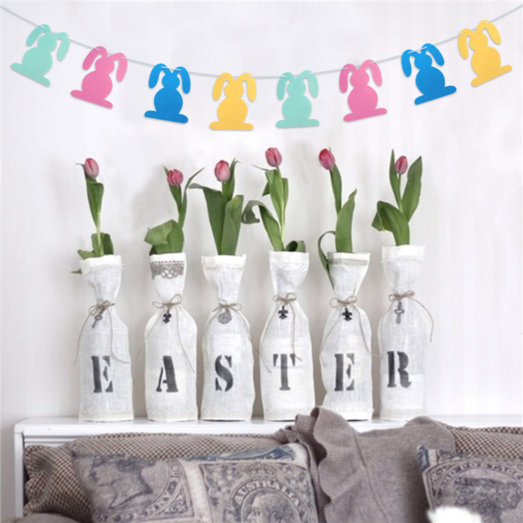 Custom Valentines Felt Ball Pennant Garland Felt Easter Banner