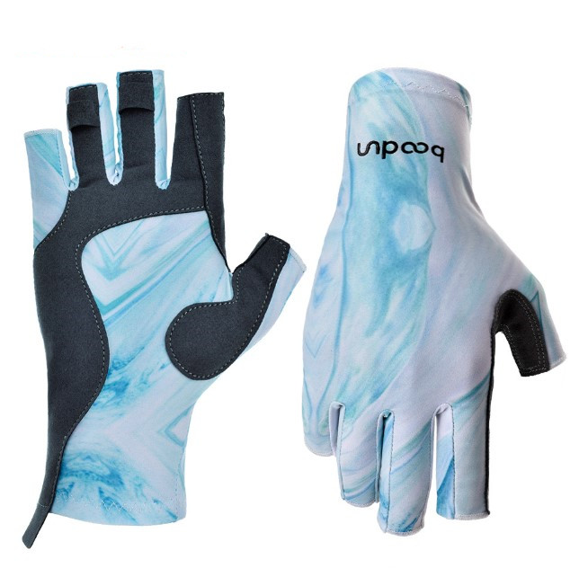 Outdoor Sunscreen Rock Fishing Half-finger Non-slip Gradient Fishing Lure Gloves
