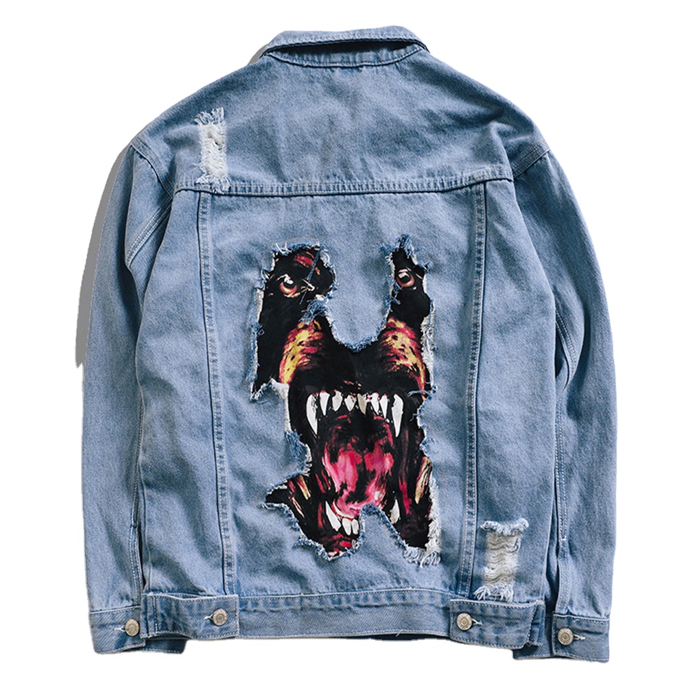 2020 jacketss для мужчин, зимние куртки-ветровки hombre рваные животных мотоцикла изготовленные на заказ с принтом на весну и осень джинсовая комплекты с курткой для детей Мужская Верхняя одежда & пальто