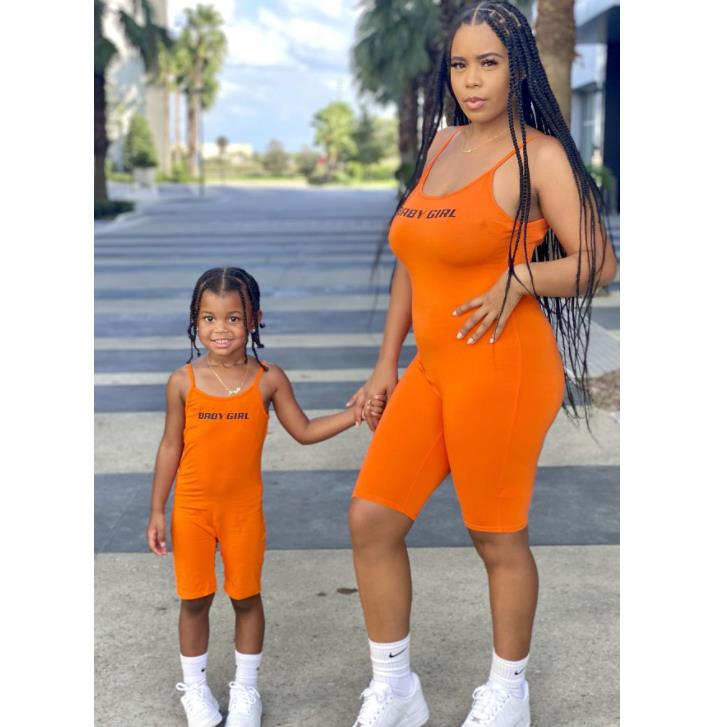 Y028A-wholesale children clothes one piece jumpsuit mommy and me outfits 2021 girls clothing