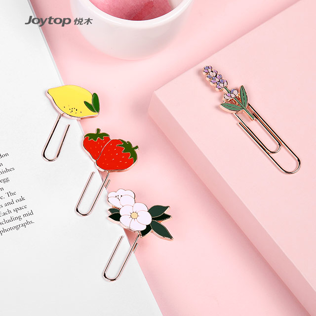 Joytop 5308 ароматные фрукты Новинка металлический Пользовательский логотип школьные канцелярские бумаги клип