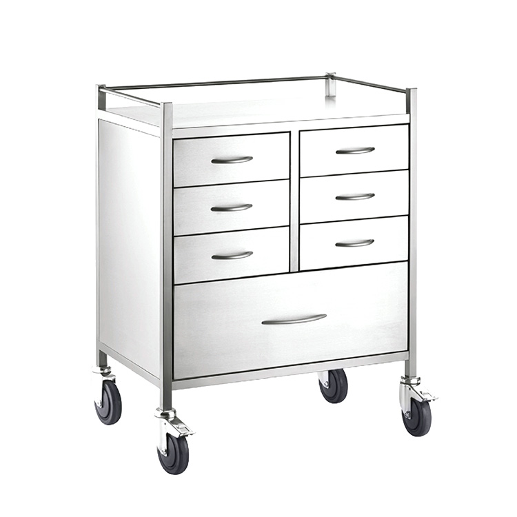 High Quality Convenient 304 Stainless Steel Beauty Salon Clinical Hospital Trolley