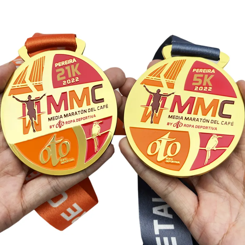 Metal Medal Wholesale Cheap Design Your Own Blank Zinc Alloy 3D Gold Award Marathon Running Custom Metal Sport Medal