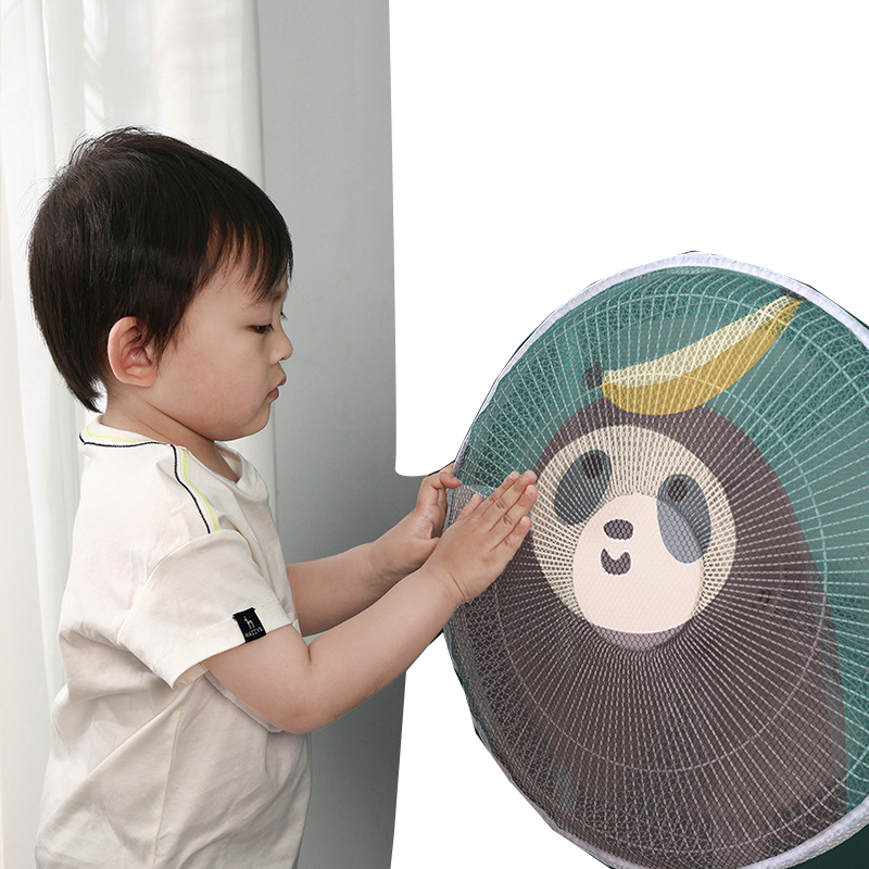 Cartoon Electric Fan Net Cover Children'S Anti-Pinch Electric Fan Dust Cover Anti-Jamming Protection Net Fan Cover