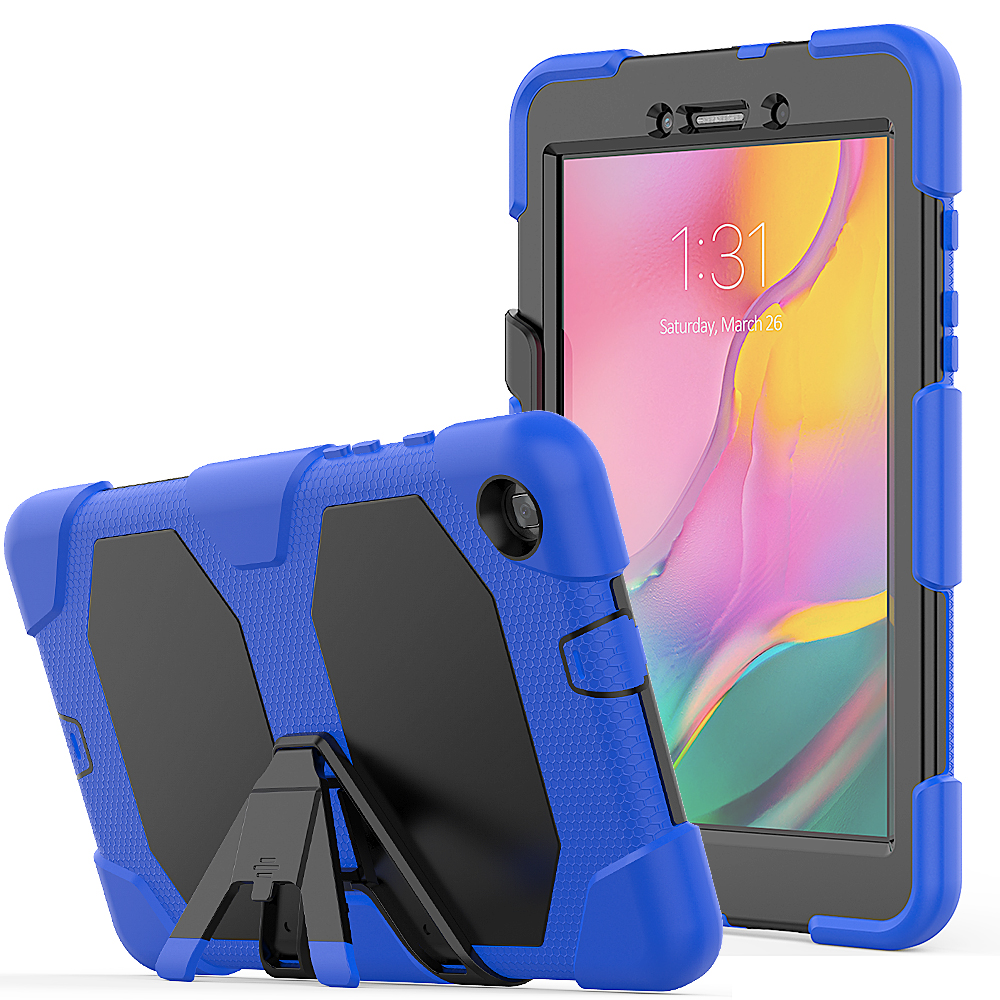 Силиконовый защитный чехол для Samsung Galaxy Tab A 8,0 2019 T290 T295 с подставкой и защитой экрана