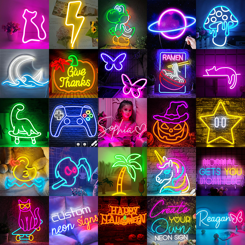 Custom LED neon sign shape light luminous letters decorative creative light up letters INS wind room small Neon Light Sign