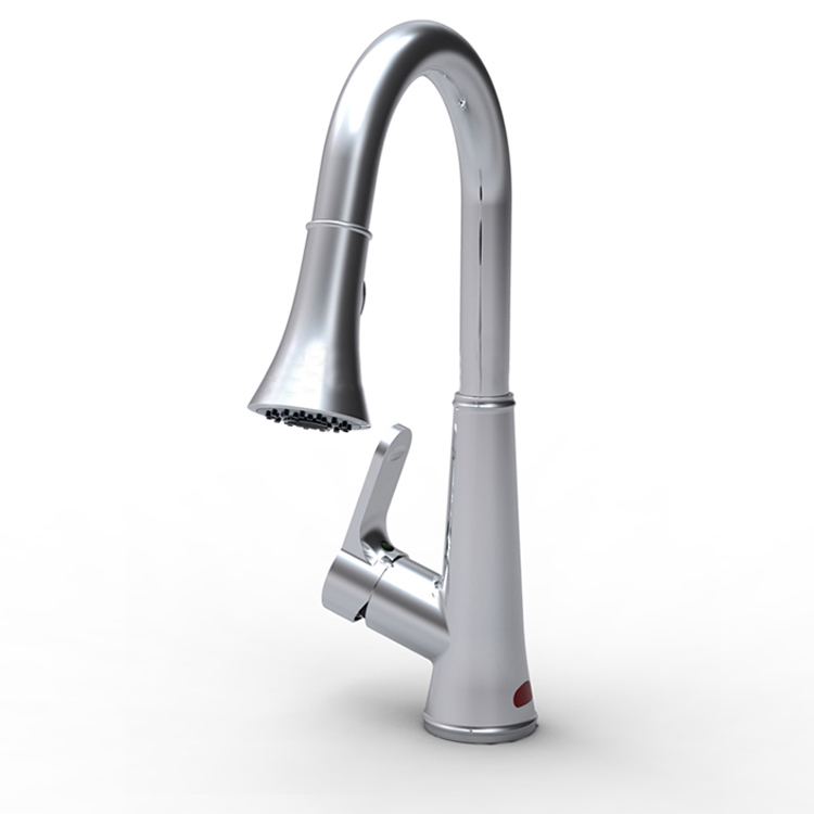 Single handle pull out upc touchless kitchen faucet