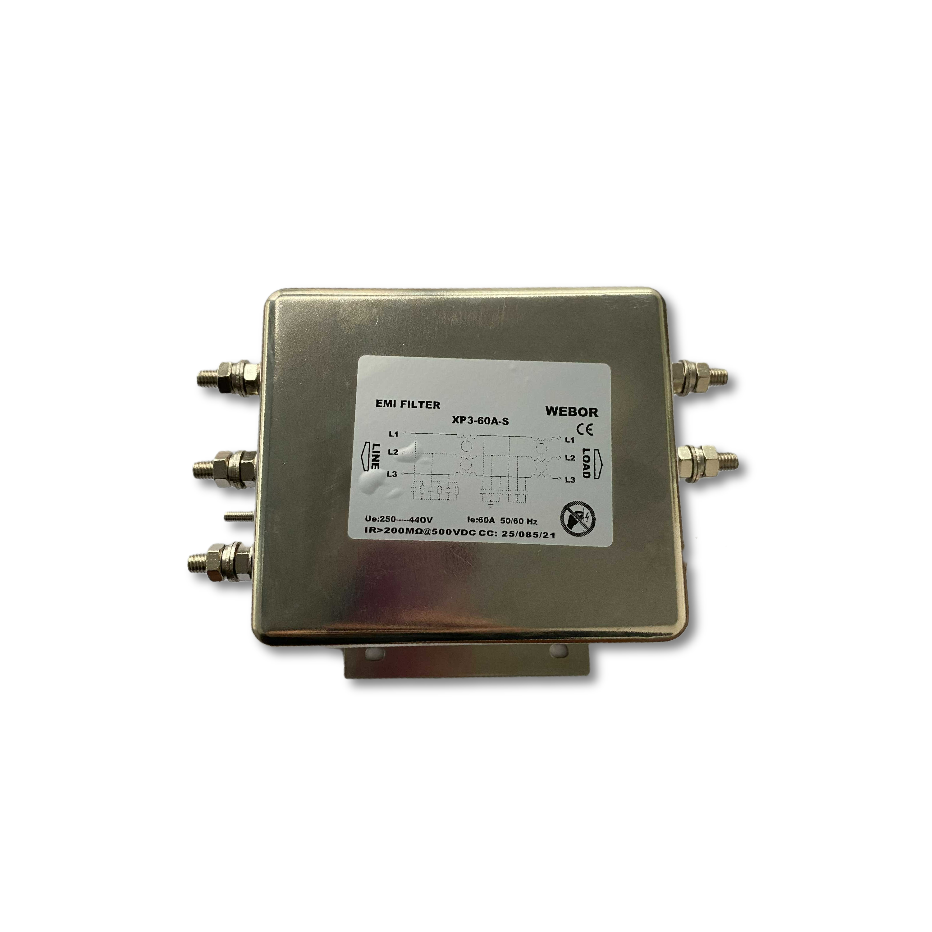 Универсальный webor XP3-60A-S трехфазный мощность линии EMI шумовой фильтр