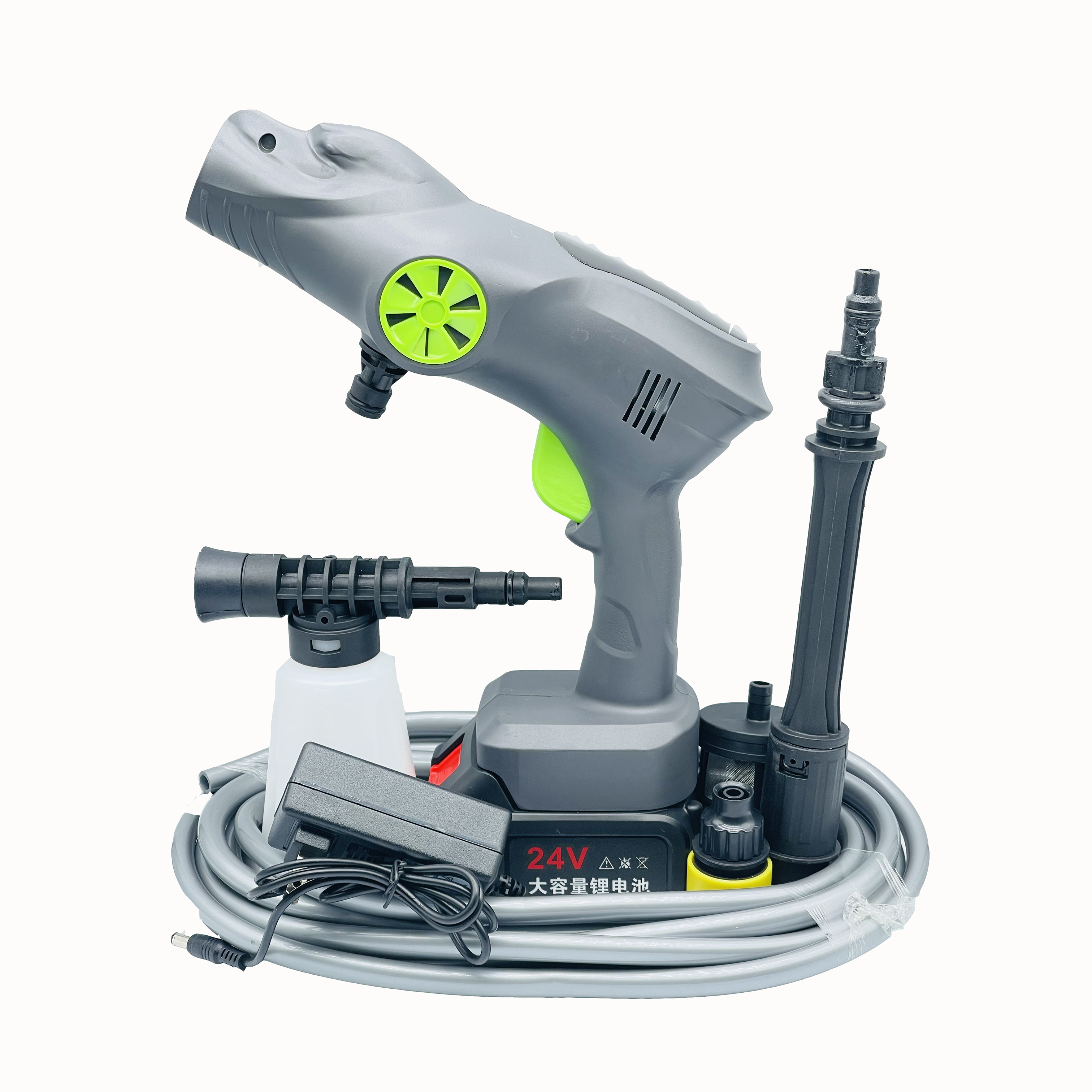 Lithium Battery Cordless High Pressure car Washer Electric Washing Machine Car Cleaning Kit with Foam Generator Nozzle WaterPump