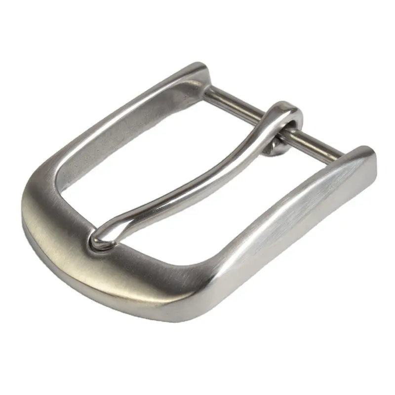 40mm Simple Square Belt Head Accessories Brushed Stainless Steel Pin Belt Buckles for Gentlemen