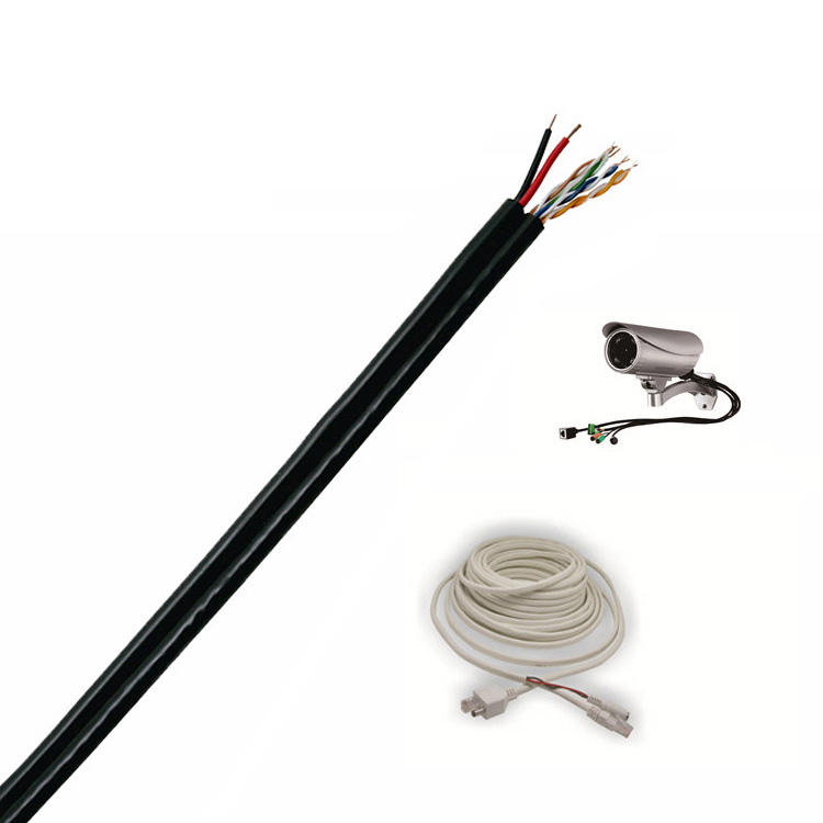 Cat5e 4 пары кабеля lan с питанием для использования IP-камеры