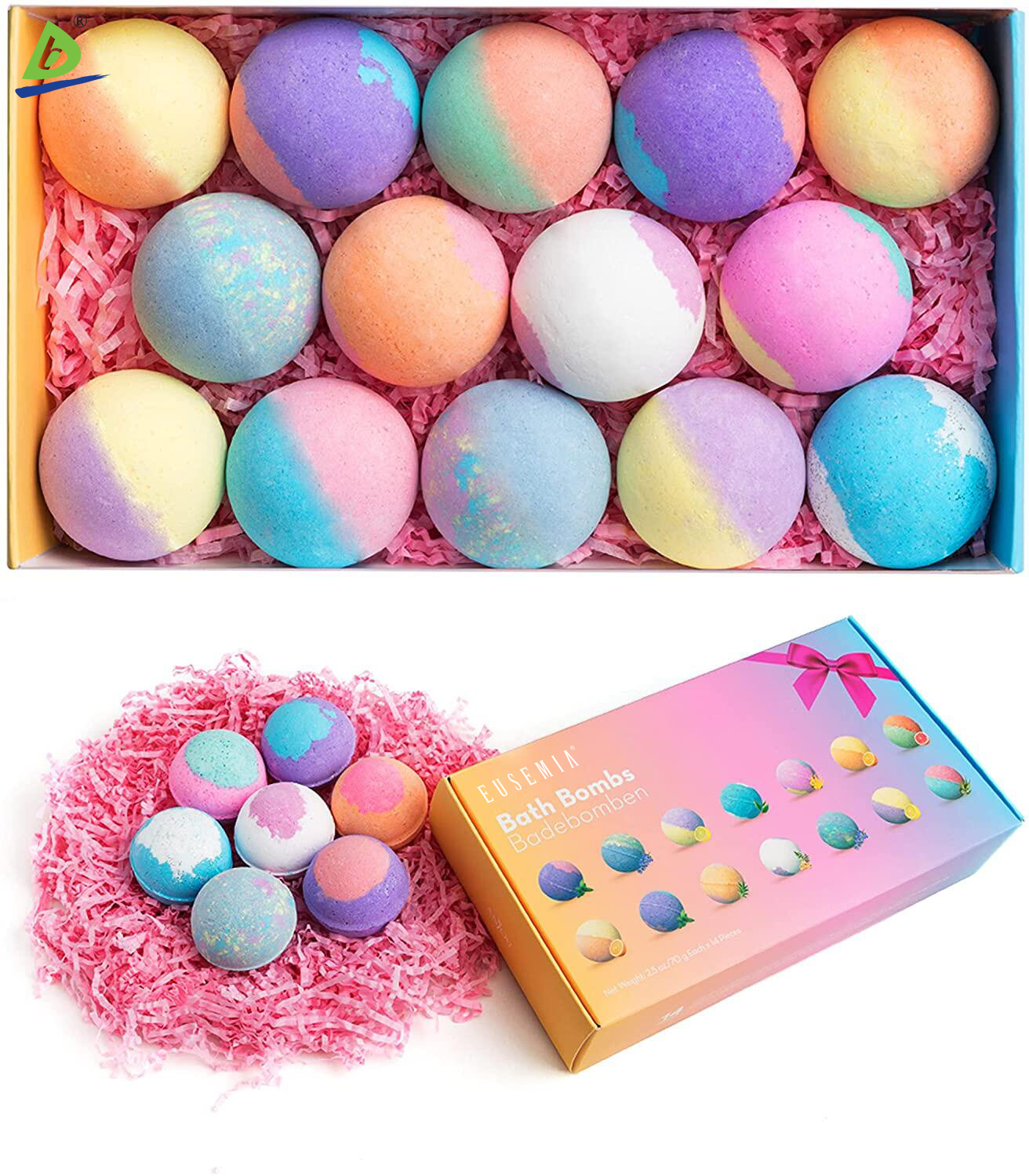 Bath Bombs gift OEM Private Label Custom Logo Rich Bubble Relaxing Colorful Fizzy Bath Bombs set Exquisite gift