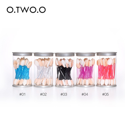 O.TW O.O 25 палочек губка с двойной головкой кисть для теней для век палочка инструмент для макияжа глаз Аппликатор Пять цветов на выбор