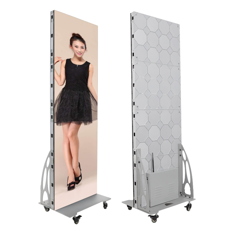 P2 P3 Indoor full color high definition portable led poster screen floor standing led mirror screen poster led display screen