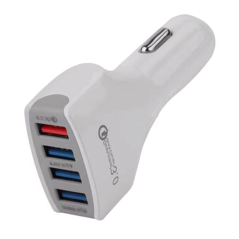 Vnew amazon hot sellings car charger 3.5A high speed charging QC3.0 4 ports USB Car Charger with smart chip