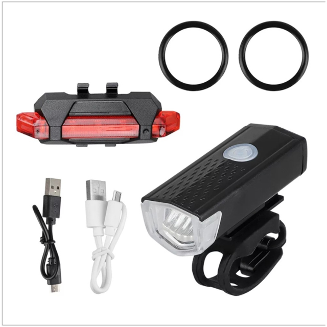 Popularity Usb Charging Waterproof Led Front And Back Rear Lights Bicycle Light set Combination