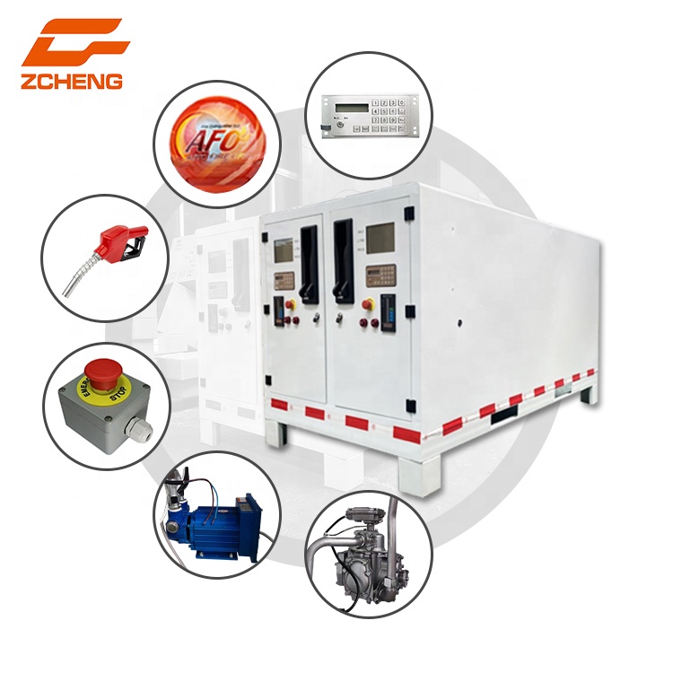 1000L 2000L 3000L Portable 2 Nozzle Mobile Fuel Filling Station With Trailer