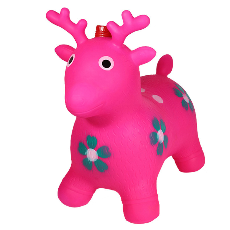 Customizable Kids Cartoon Colorful Painting Music Inflatable Jumping Horse