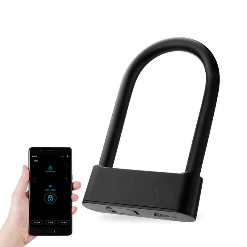 OEM производитель ip67 водонепроницаемый велосипедный мотоцикл Smart Fingerprint u-Lock с дистанционным авторизацией APP и кабелем для ключей