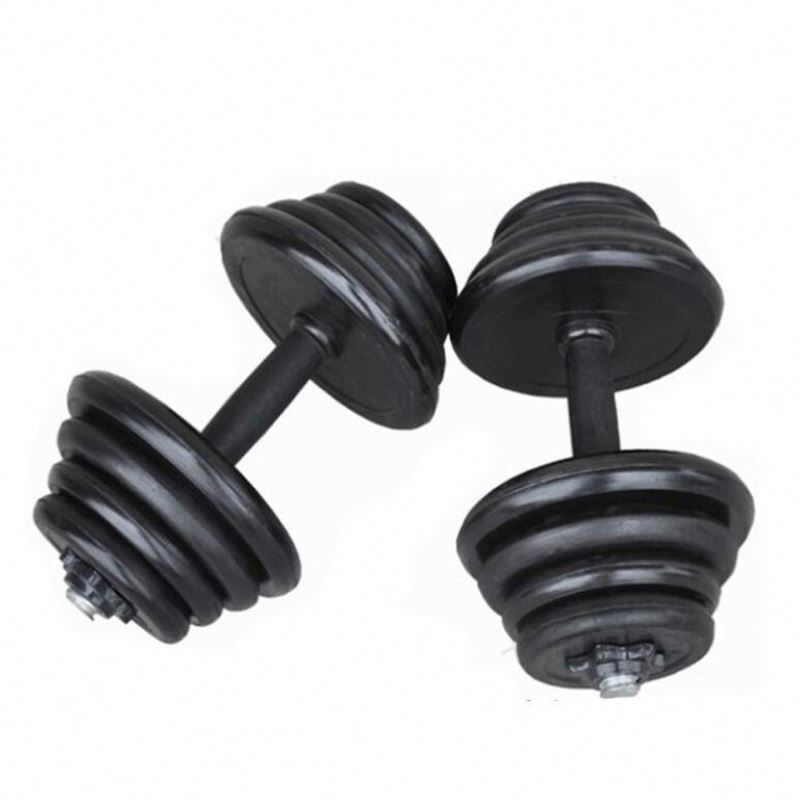 Gym Weightlifting Muscle Training Fitness Equipment Dumbbell Set Adjustable Dumbbell Weights Black Full Rubber,Full Rubber