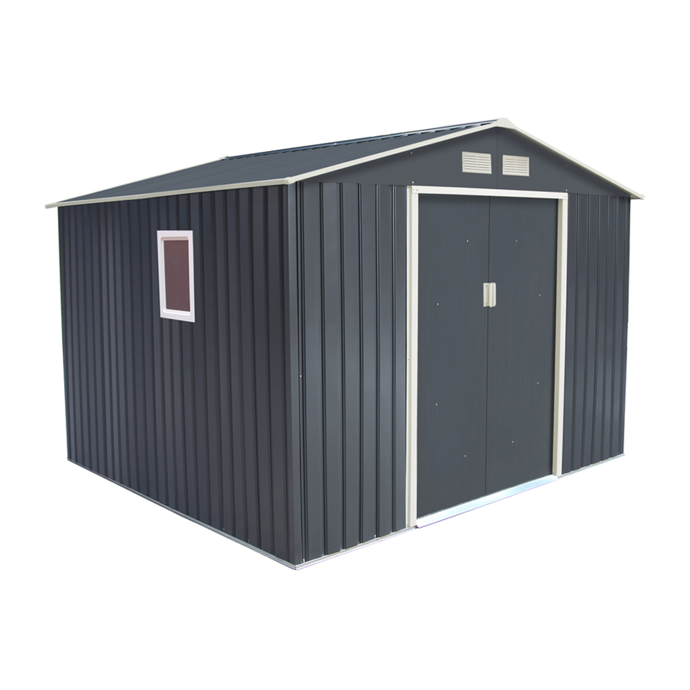9,1 'x 8,4' Сборный DIY оцинкованный стальной навес для садового инструмента