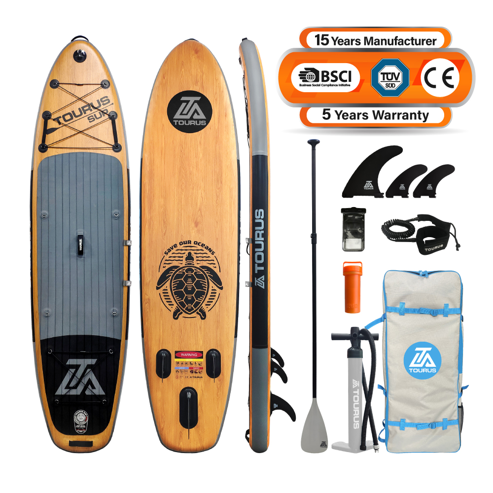 TOURUS Dropshipping OEM China Factory 11' Hot Sale Sup Board Wooden inflatable Stand Up Paddle Board SUP BOARD