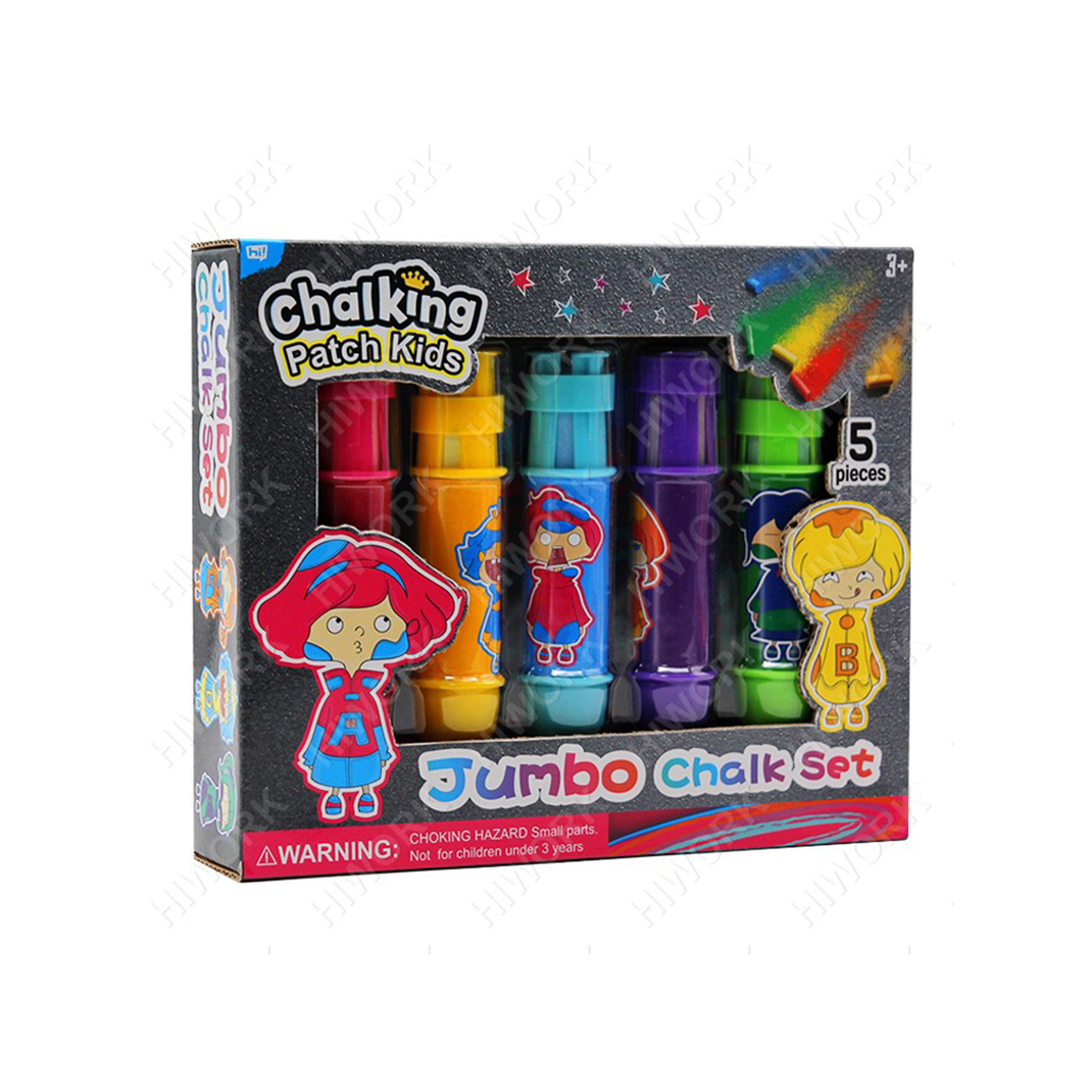 5 pcs jumbo Chalk Kit with holder Great Arts and Crafts Chalkboard Gift Non-toxic Chalk Sticks Toys