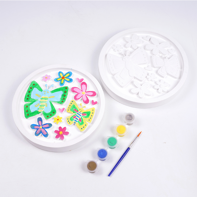 LFDIY6070 Childrens Learning Butterfly Plaster Painting Craft Kit Kid Educational Colourful 3D Painting DIY Doodle Toys