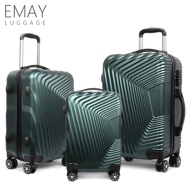 Malas De Viagem 20" 24" 28" 4 Wheels ABS PC Suitcase Traveling Set Trolly Bag Luggage