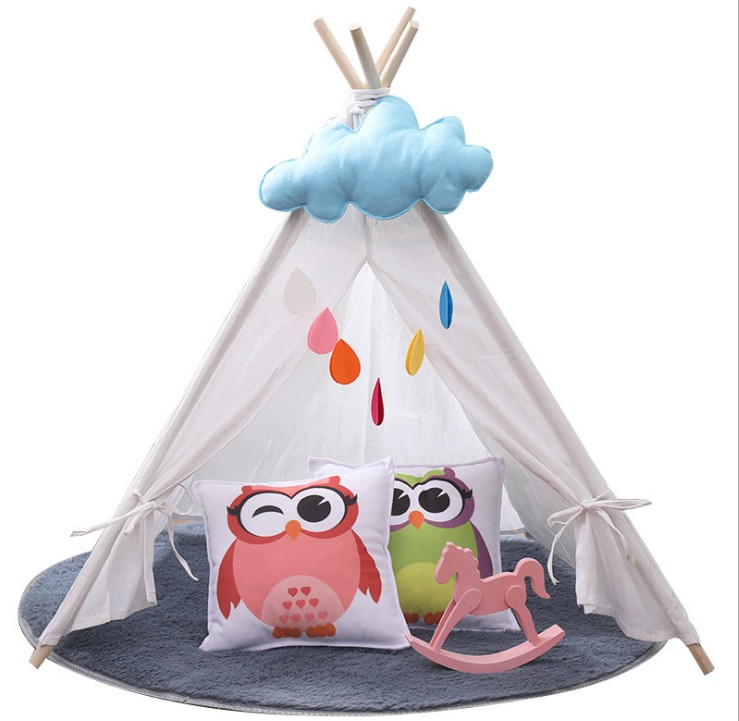 Children's triangle tent indoor small apartment Indian indoor children princess bed tent outdoor camping supplies boys and girls