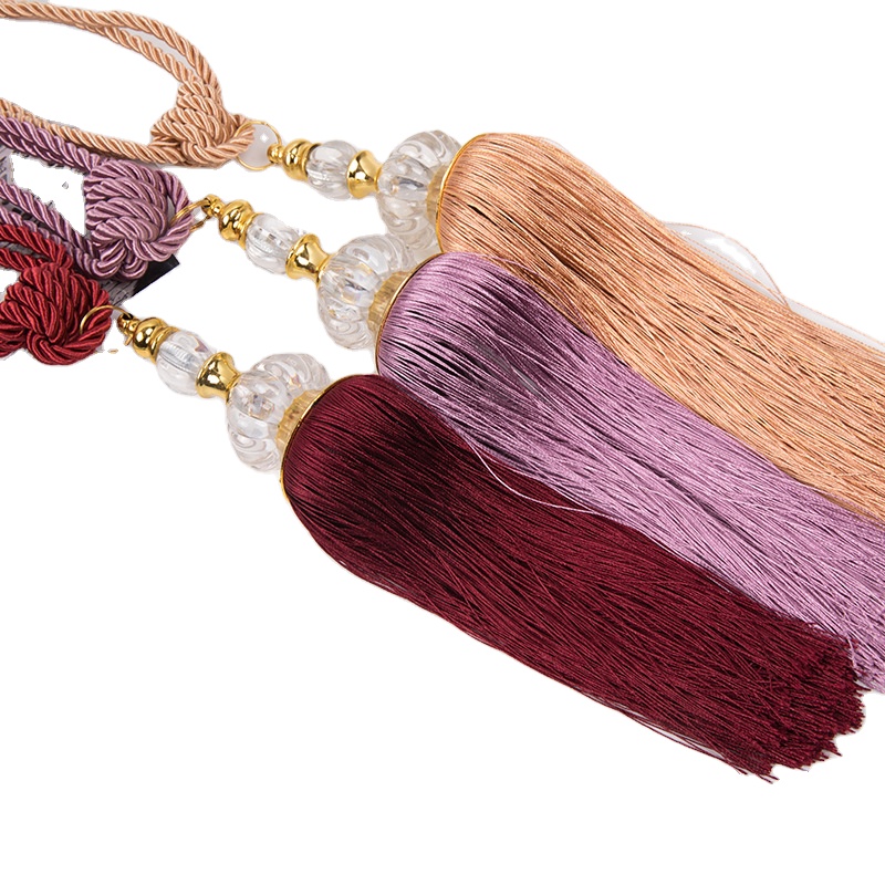 Gourd crystal double ball Colorful tassel tieback curtain accessories