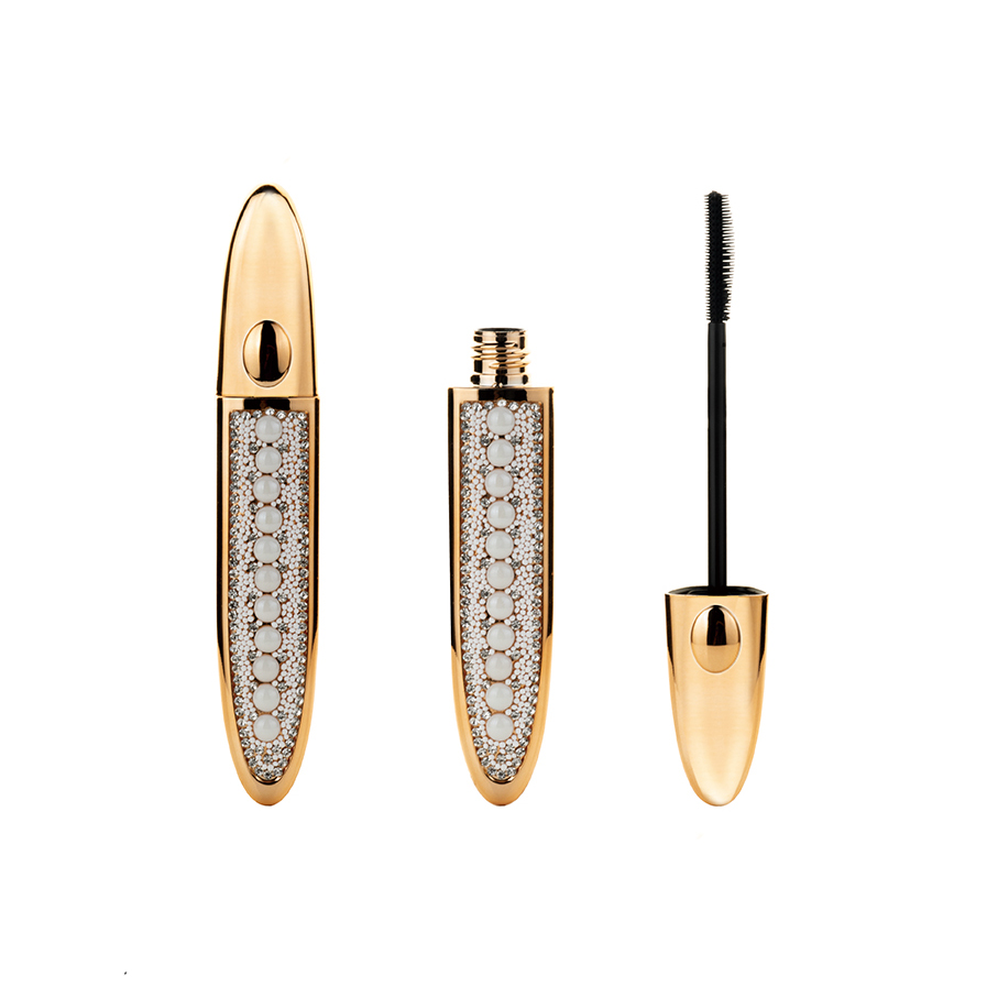 Luxury Gold Diamond empty mascara tube container Boat shape