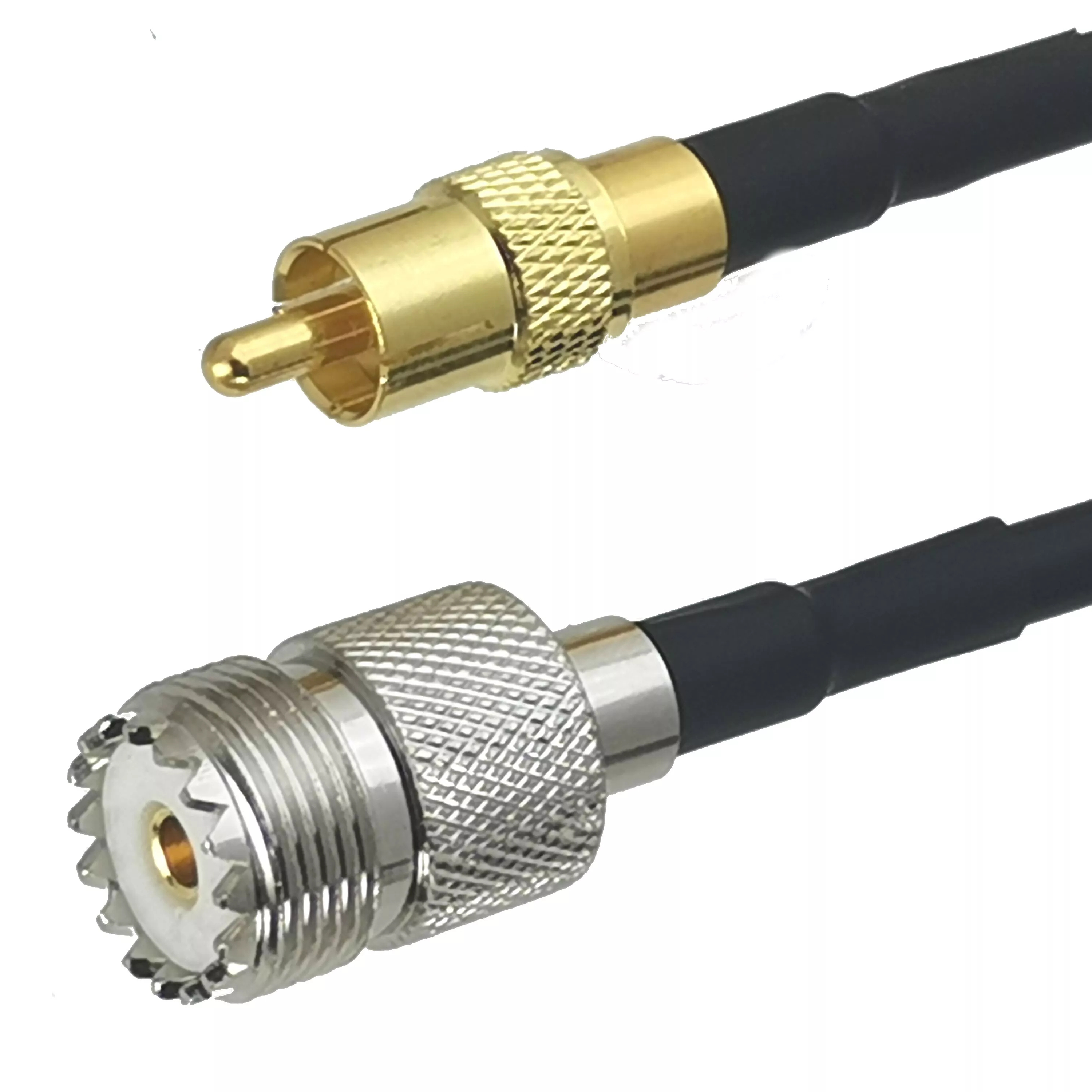 RG58 UHF SO239 гнездо для RCA ТВ Штекер прямой разъем RF коаксиальный Соединительный кабель 6 дюймов ~ 10 м
