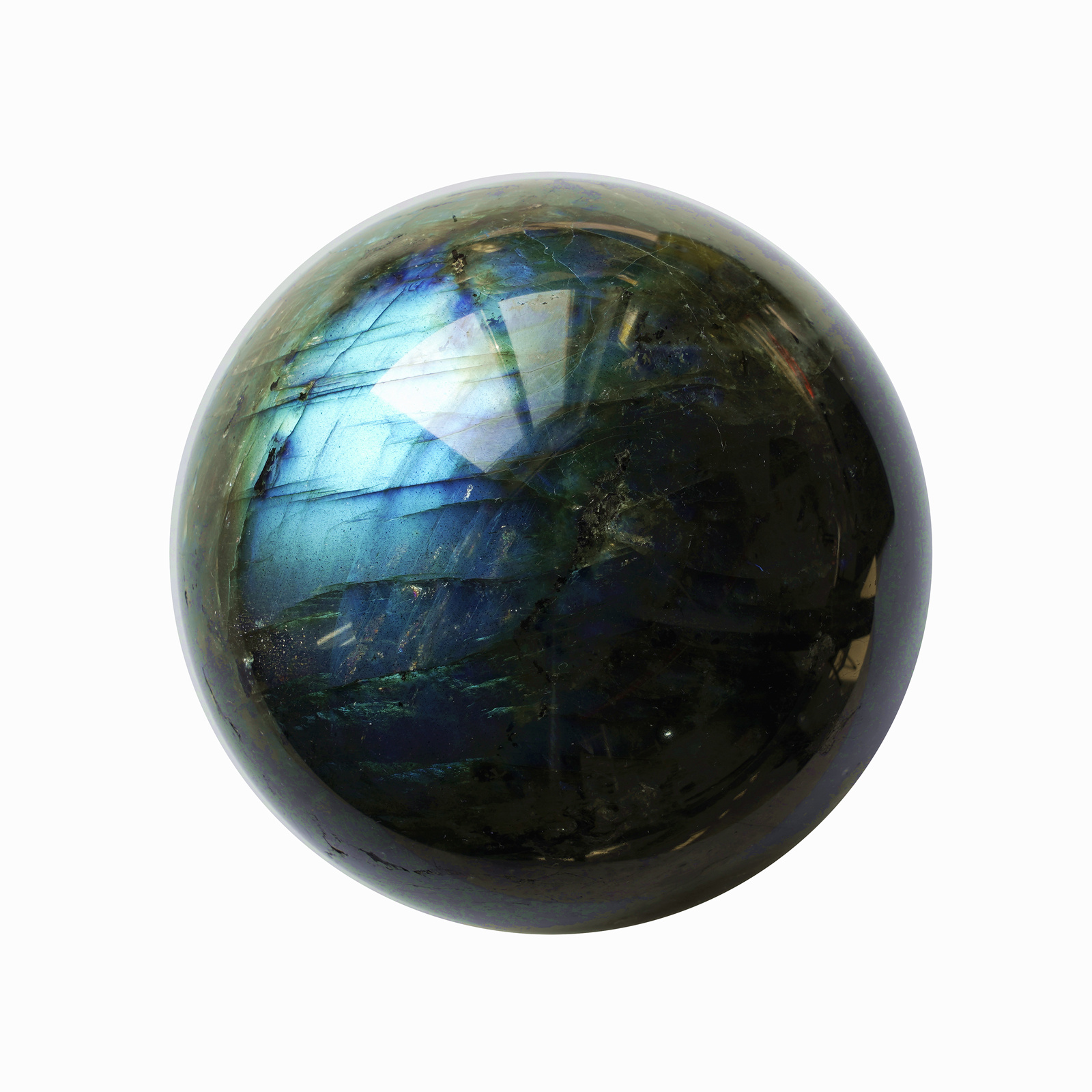 Natural Labradorite Healing Crystal Sphere Ball Gemstone for Reiki Balancing Meditation Energy Home and Office Decoration