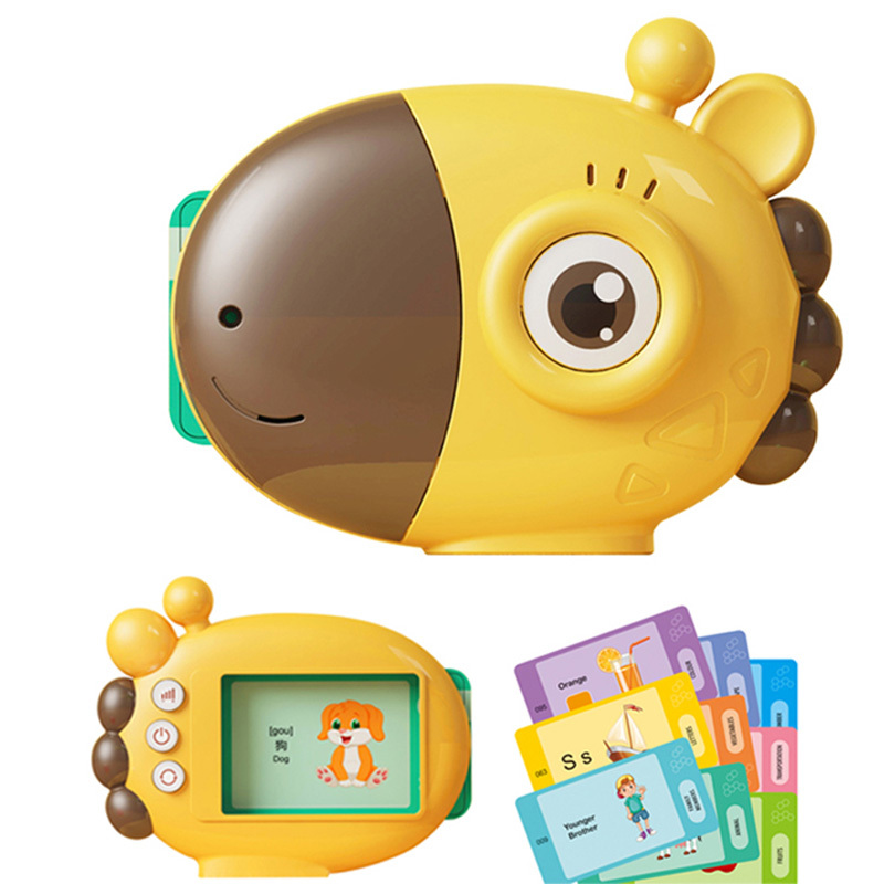 Children's Educational Toy Plastic English Word Card Reader Machine Battery-Powered Cognitive Reading Learning Tool