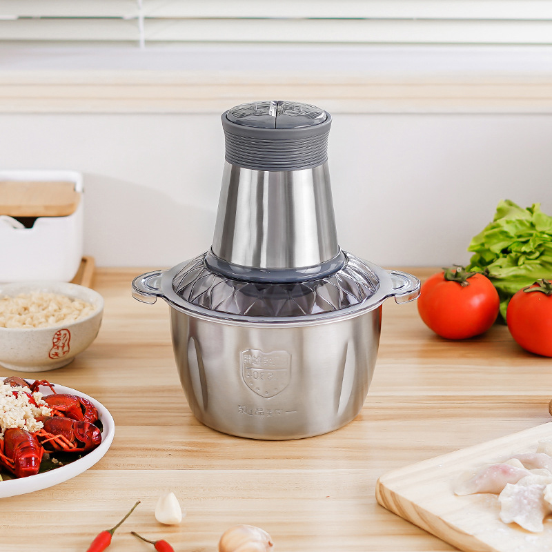 Бытовой электрический измельчитель для мяса и овощей, Высококачественная Мясорубка 1,8 л, измельчитель, мясорубка