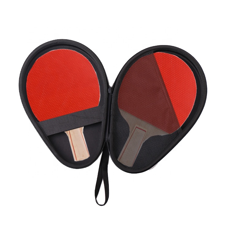 Custom Ball Paddle Storage Bag Waterproof Eva Table Tennis Racket Case Sport Table Tennis Case Bag For Packing 2 Pcs Racket