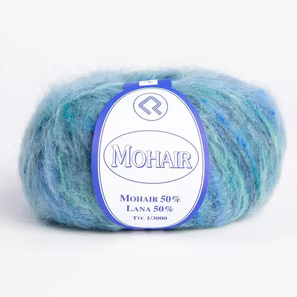 Made In Italy High Quality Campolmi Filati Brand Texturized Dyed Warm 50% Wool 50% Mohair Fancy Yarn
