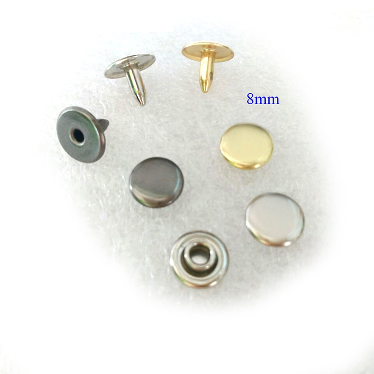 8mm Antic Nickle/black Nickle/light Gold Round Cap Rivet With Metal Punk Rock Diy Studs Leathercraft Accessories Spike