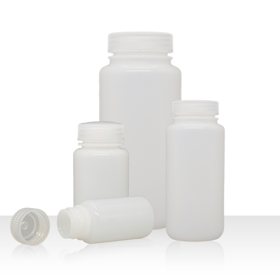 Лабораторная бутылка для реагентов HDPE с широким горлышком, круглая фармацевтическая пластиковая бутылка 4 мл-2000 мл