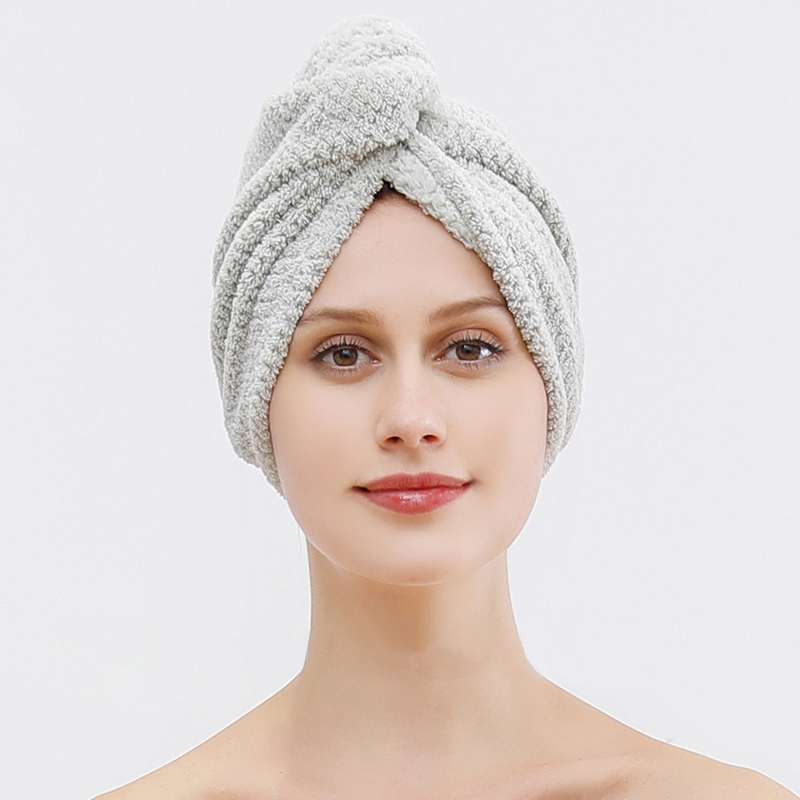 New 2021 Super absorbent and fast drying pineapple coral velvet hood turban hair cap quick dry long hair spa shower cap