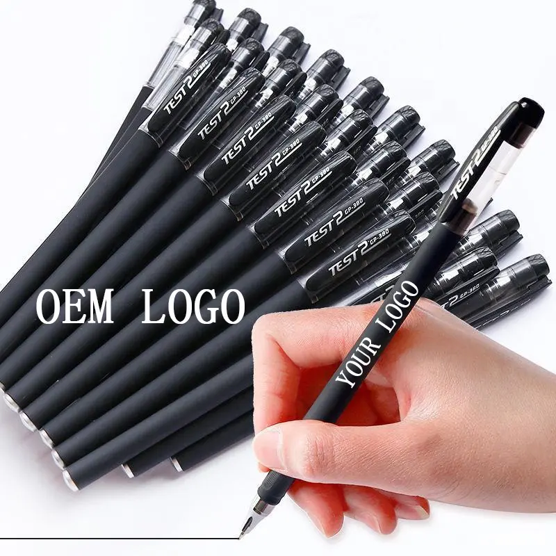 Custom made Frosted carbon gel pen 0.5mm business signature pen office student examination ballpoint pen