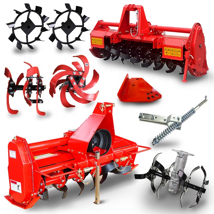 125cm width mulching farm machines aratro skid steer agricultural tiller rotary cultivator