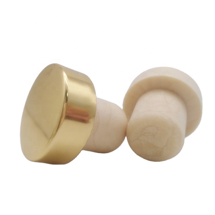 Custom size Wholesale Airtight Whiskey T-Top Synthetic Cork Stoppers for Liquor Glass Bottles