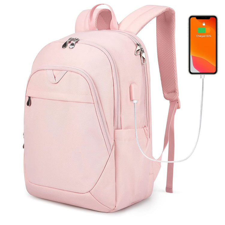 Durable Travel bag school bag customized logo acceptable with USB change port