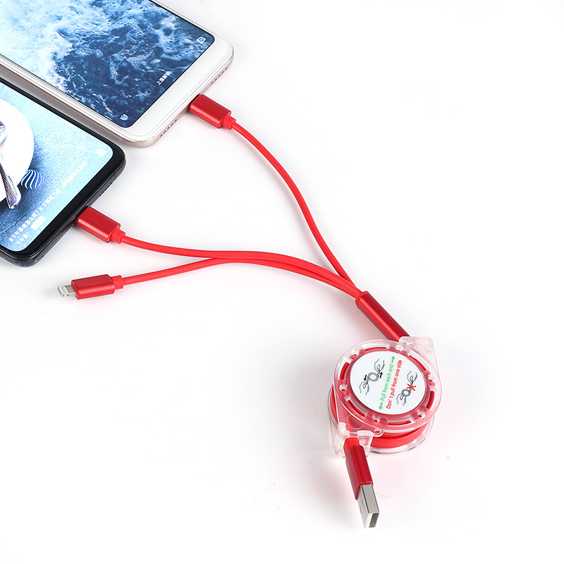 Заводская цена USB2.0 УДЛИНИТЕЛЬ TPE jacket multi 3 в 1 usb зарядный кабель