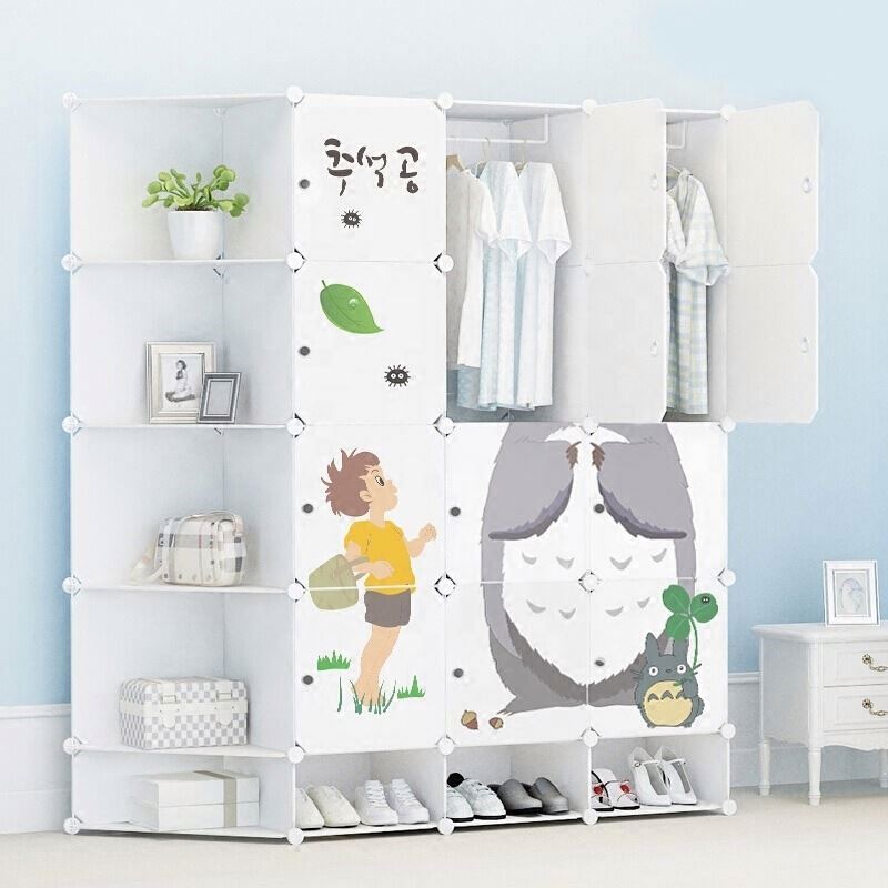 Baby Folding Storage Closet Cartoon Children's Baby Plastic Assembly