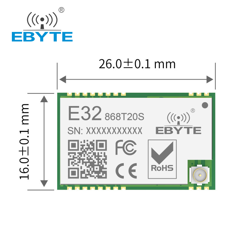 Беспроводной модуль Ebyte E32-868T20S 20dBm 868mhz lora 868 lora1276 rf