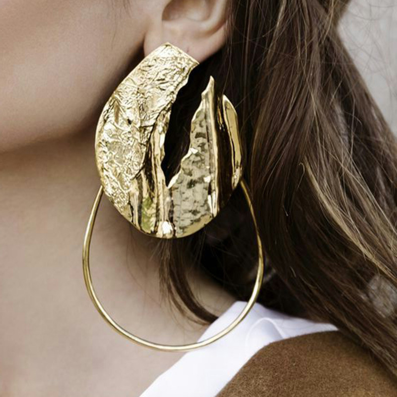 Stainless steel silver party custom yiwu supplier stylish cheap price metal gold filled hoop earrings